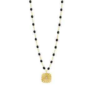 Gigi Clozeau - Miss Lumière Black Diamond Necklace, Yellow Gold, 16.5"