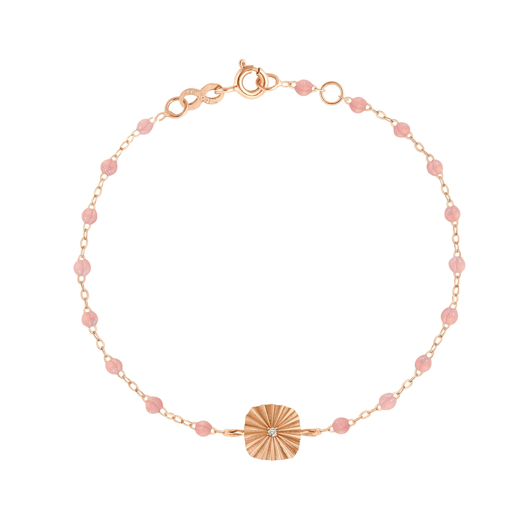 Gigi Clozeau - Miss Lumière Blush Diamond Bracelet, Rose Gold, 6.7"