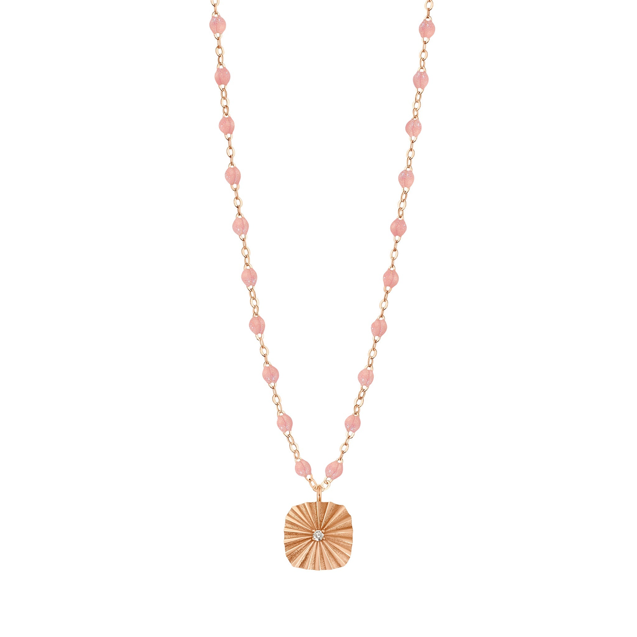 Gigi Clozeau - Miss Lumière Blush Diamond Necklace, Rose Gold, 16.5"