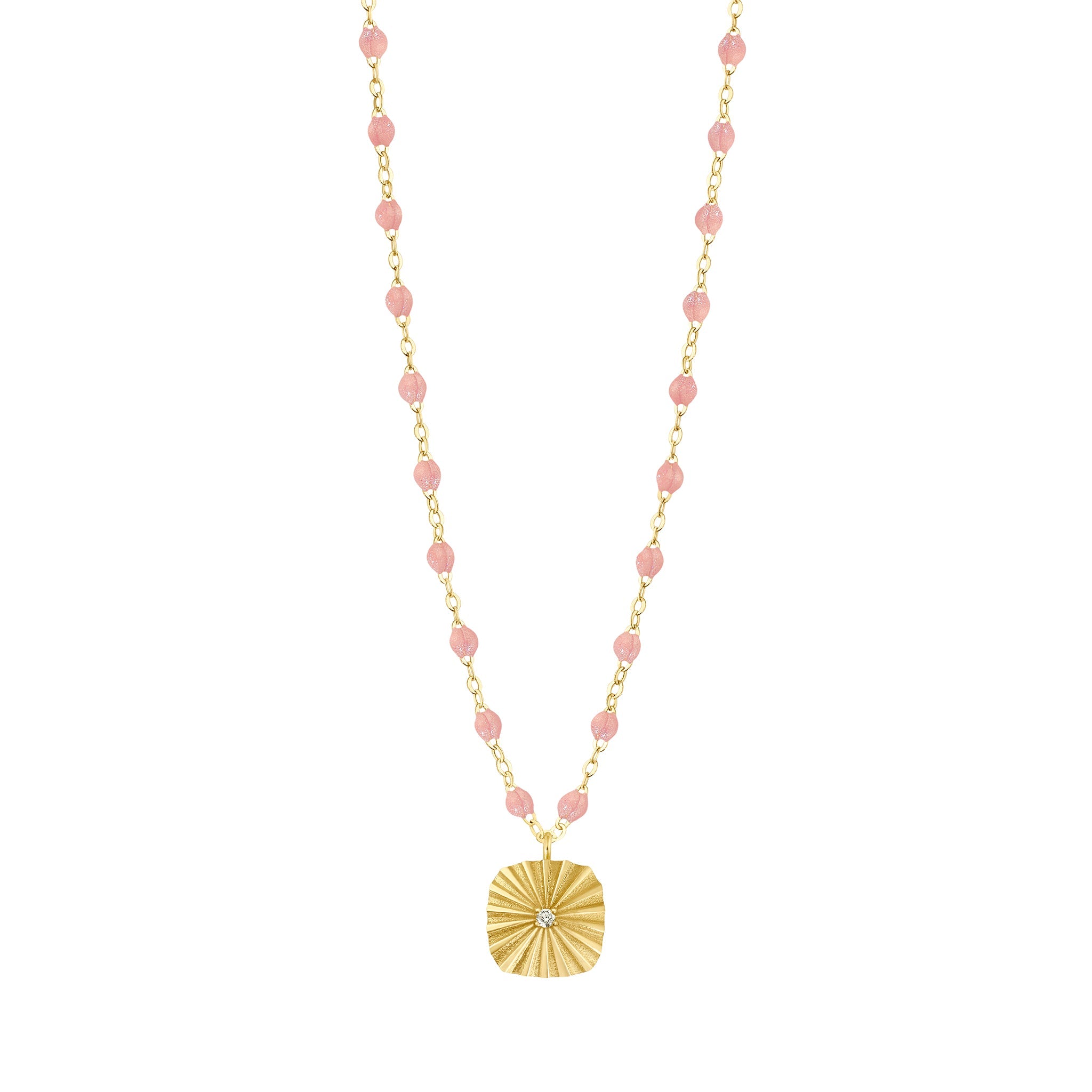 Gigi Clozeau - Miss Lumière Blush Diamond Necklace, Yellow Gold, 16.5"