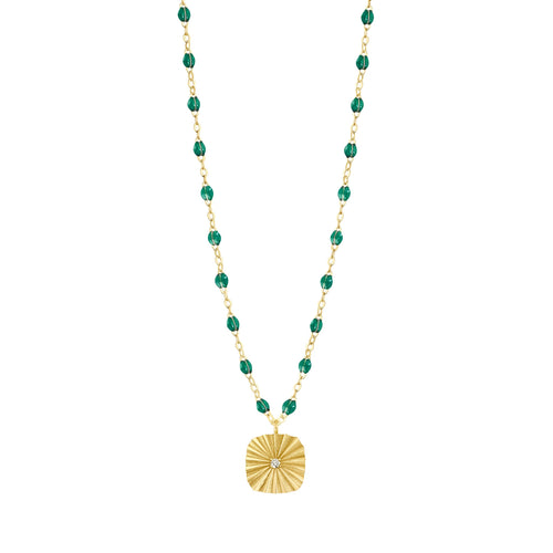 Gigi Clozeau - Miss Lumière Emerald Diamond Necklace, Yellow Gold, 16.5