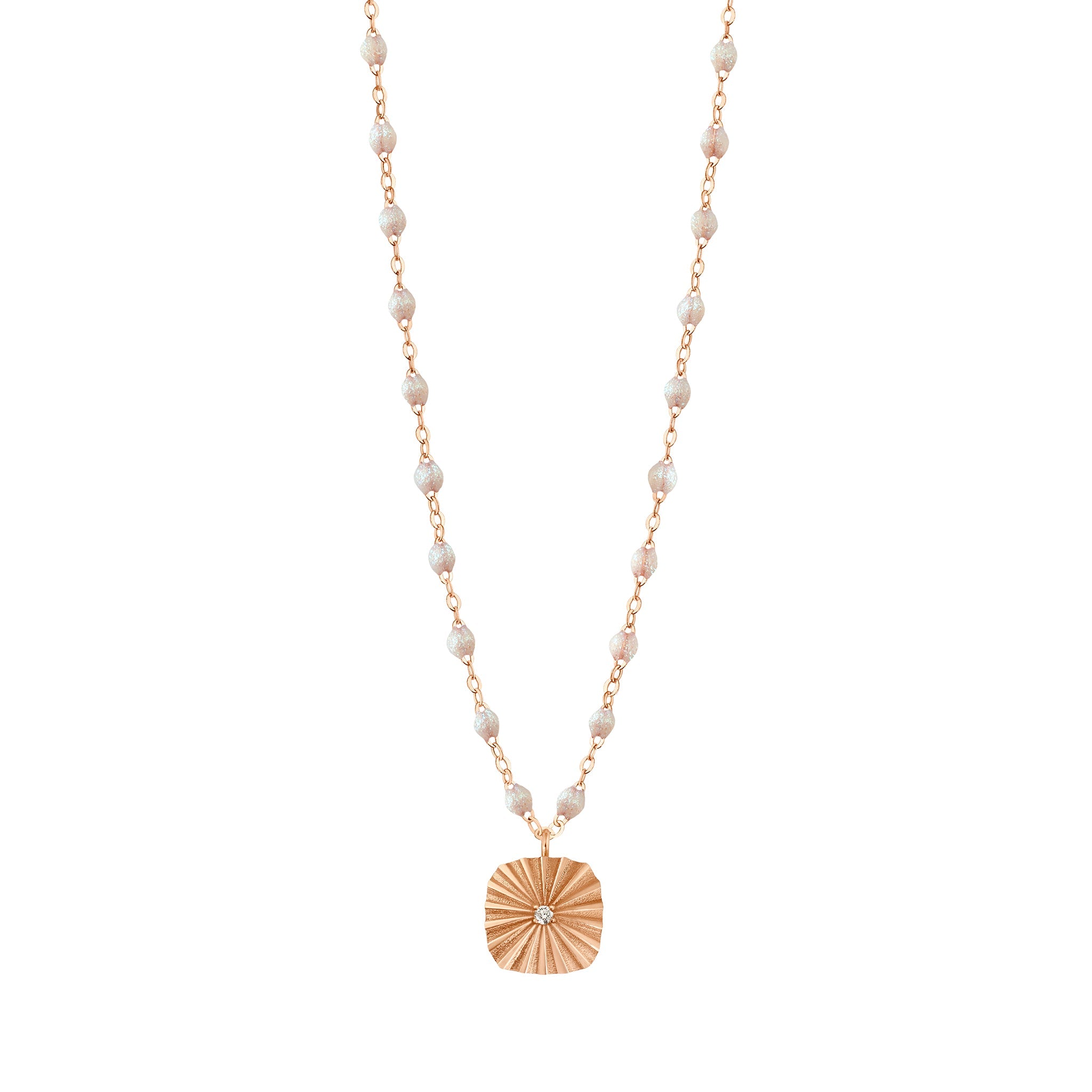 Gigi Clozeau - Miss Lumière Opal Diamond Necklace, Rose Gold, 16.5"