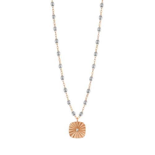 Gigi Clozeau - Miss Lumière Silver Diamond Necklace, Rose Gold, 16.5