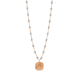 Gigi Clozeau - Miss Lumière Silver Diamond Necklace, Rose Gold, 16.5"