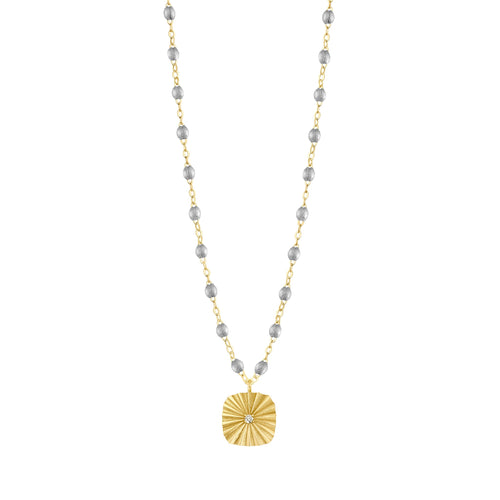 Gigi Clozeau - Miss Lumière Silver Diamond Necklace, Yellow Gold, 16.5