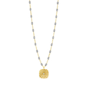 Gigi Clozeau - Miss Lumière Silver Diamond Necklace, Yellow Gold, 16.5"