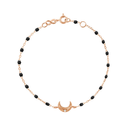 Gigi Clozeau - Moon Black Diamond Bracelet, Rose Gold, 6.7