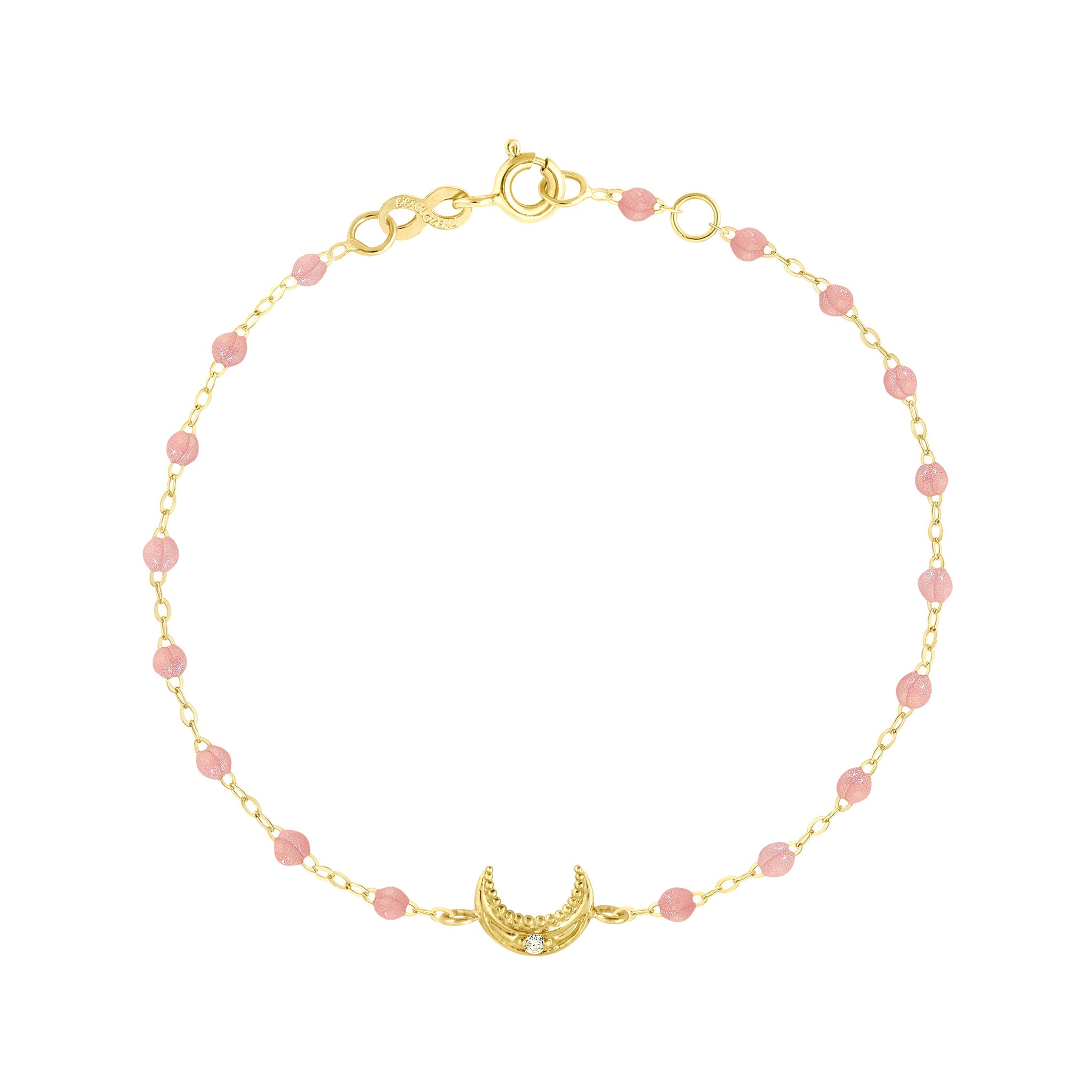 Gigi Clozeau - Moon Blush Diamond Bracelet, Yellow Gold, 6.7"