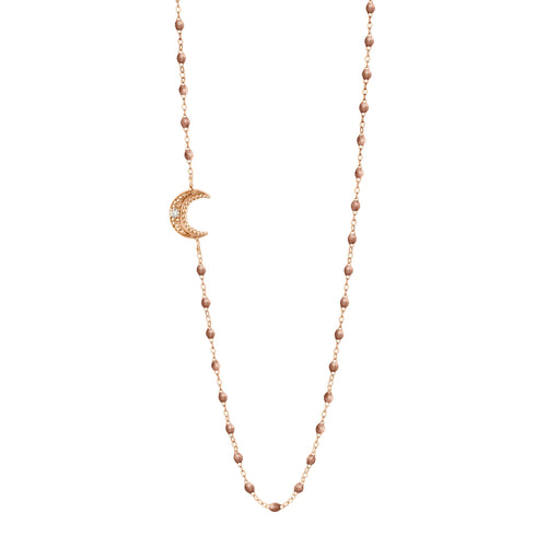 Gigi Clozeau - Moon Copper Diamond Necklace, Rose Gold, 16.5