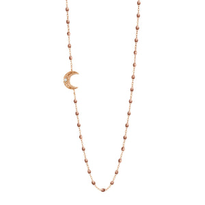 Gigi Clozeau - Moon Copper Diamond Necklace, Rose Gold, 16.5"