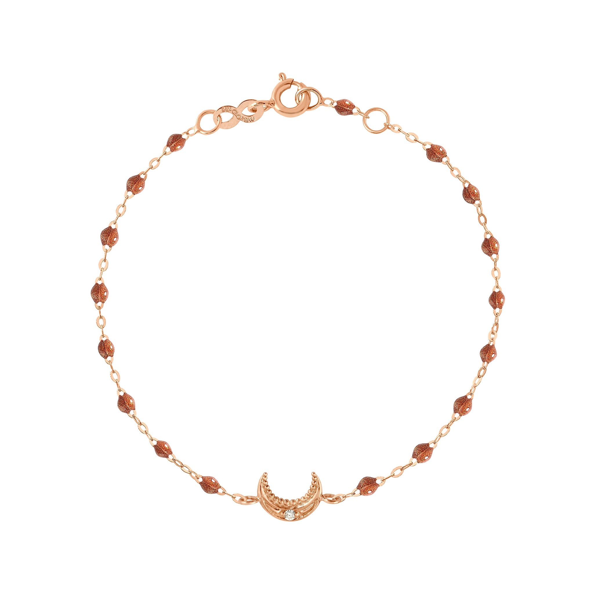 Gigi Clozeau - Moon Fauve Diamond Bracelet, Rose Gold, 6.7"