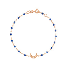 Gigi Clozeau - Moon Lapis Diamond Bracelet, Rose Gold, 6.7"