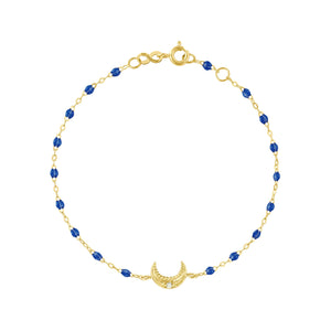 Gigi Clozeau - Moon Lapis Diamond Bracelet, Yellow Gold, 6.7"