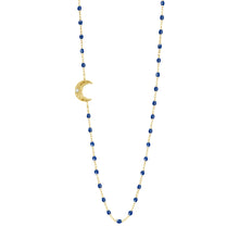 Gigi Clozeau - Moon Lapis Diamond Necklace, Yellow Gold, 16.5"