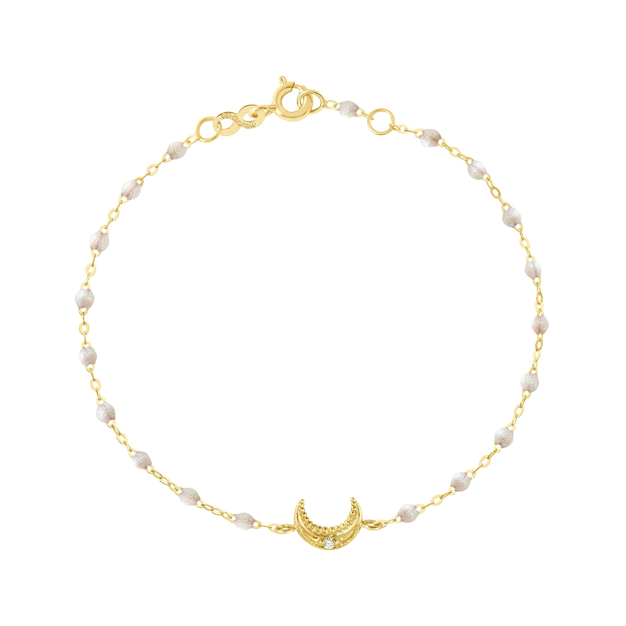 Gigi Clozeau - Moon Opal Diamond Bracelet, Yellow Gold, 6.7"