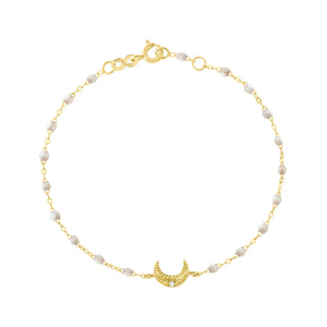 Gigi Clozeau - Moon Opal Diamond Bracelet, Yellow Gold, 6.7"