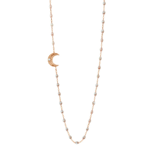 Gigi Clozeau - Moon Opal Diamond Necklace, Rose Gold, 16.5