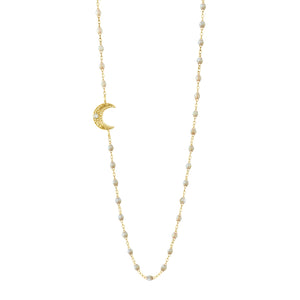 Gigi Clozeau - Moon Opal Diamond Necklace, Yellow Gold, 16.5"