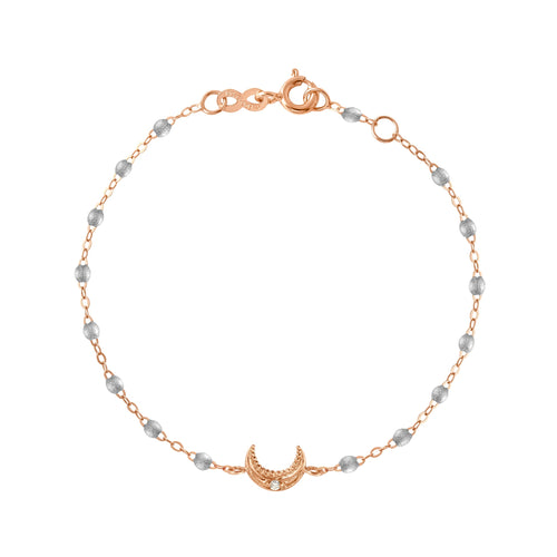 Gigi Clozeau - Moon Silver Diamond Bracelet, Rose Gold, 6.7