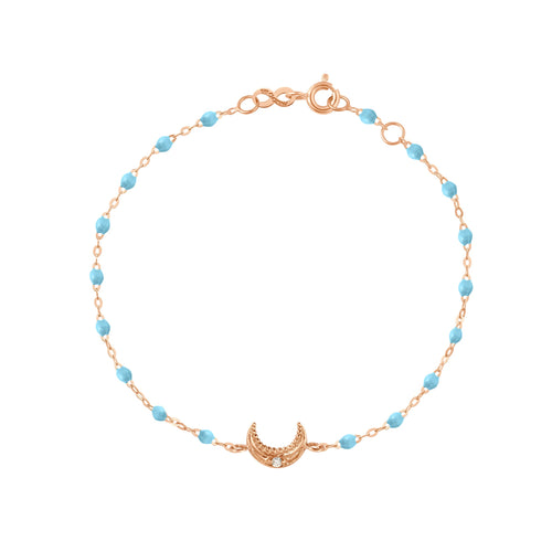 Gigi Clozeau - Moon Turquoise Diamond Bracelet, Rose Gold, 6.7