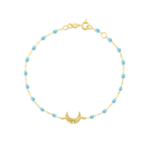 Gigi Clozeau - Moon Turquoise Diamond Bracelet, Yellow Gold, 6.7