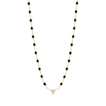 Gigi Clozeau - Petite Kosmos Black necklace, Yellow Gold, 16.5"