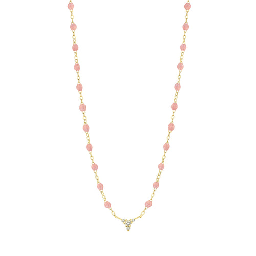 Gigi Clozeau - Petite Kosmos Blush necklace, Yellow Gold, 16.5