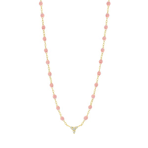 Gigi Clozeau - Petite Kosmos Blush necklace, Yellow Gold, 16.5"