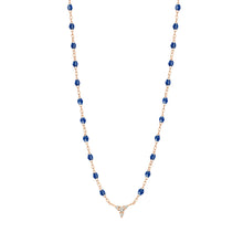 Gigi Clozeau - Petite Kosmos Lapis necklace, Rose Gold, 16.5"