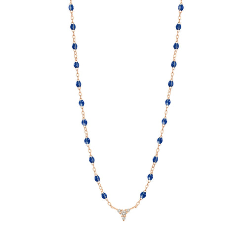 Gigi Clozeau - Petite Kosmos Lapis necklace, Rose Gold, 16.5