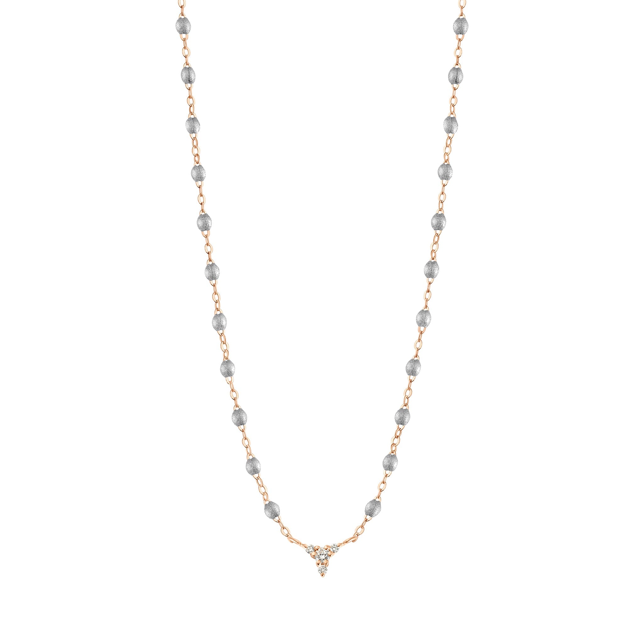 Gigi Clozeau - Petite Kosmos Silver necklace, Rose Gold, 16.5"