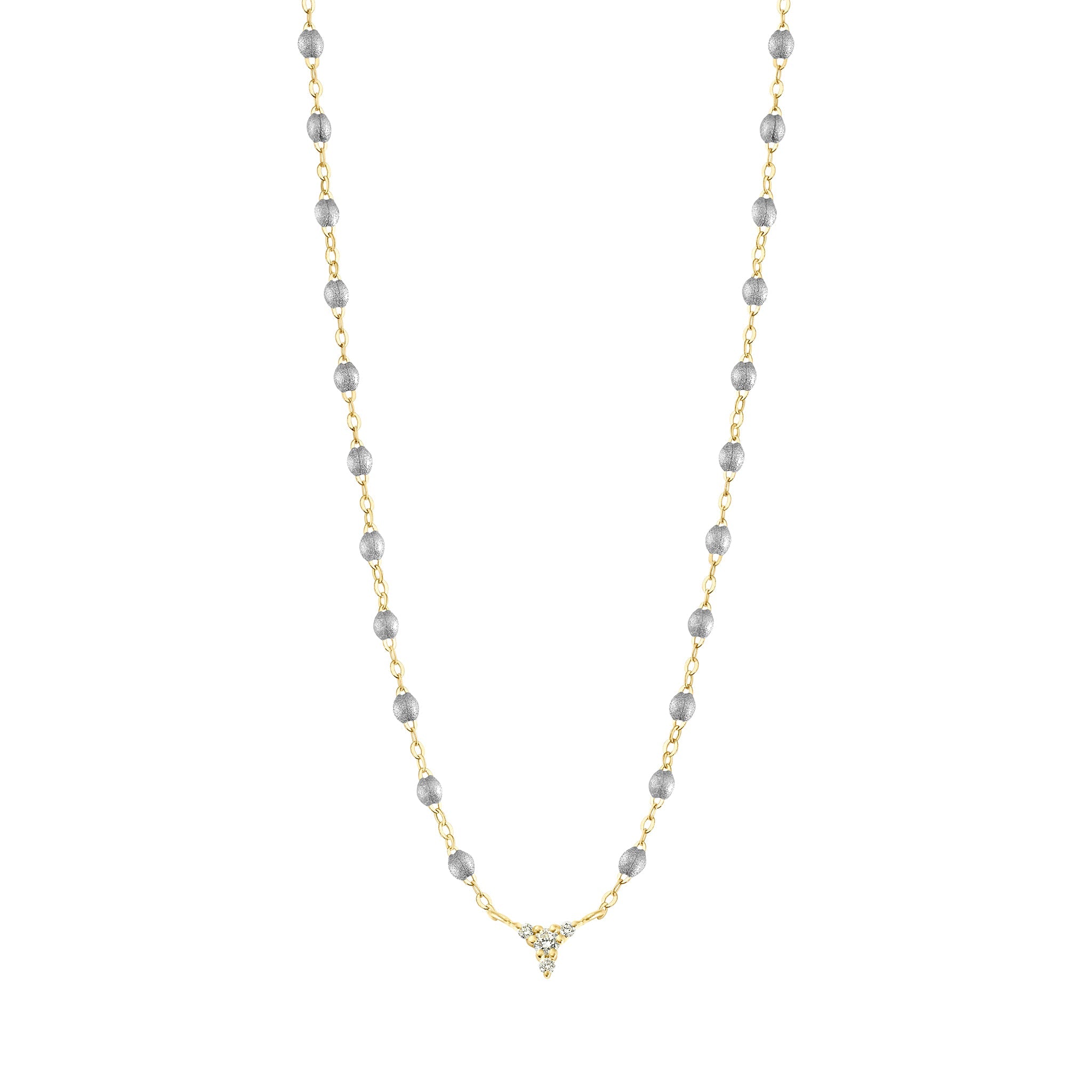 Gigi Clozeau - Petite Kosmos Silver necklace, Yellow Gold, 16.5"