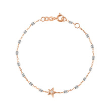 Gigi Clozeau - Star Classic Gigi Silver diamond bracelet, Rose Gold, 6.7"