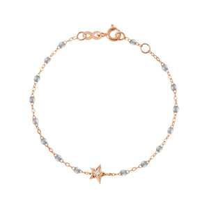 Gigi Clozeau - Star Classic Gigi Silver diamond bracelet, Rose Gold, 6.7"