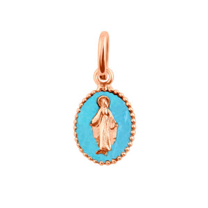 Gigi Clozeau - Madone Turquoise Resin pendant, Rose gold