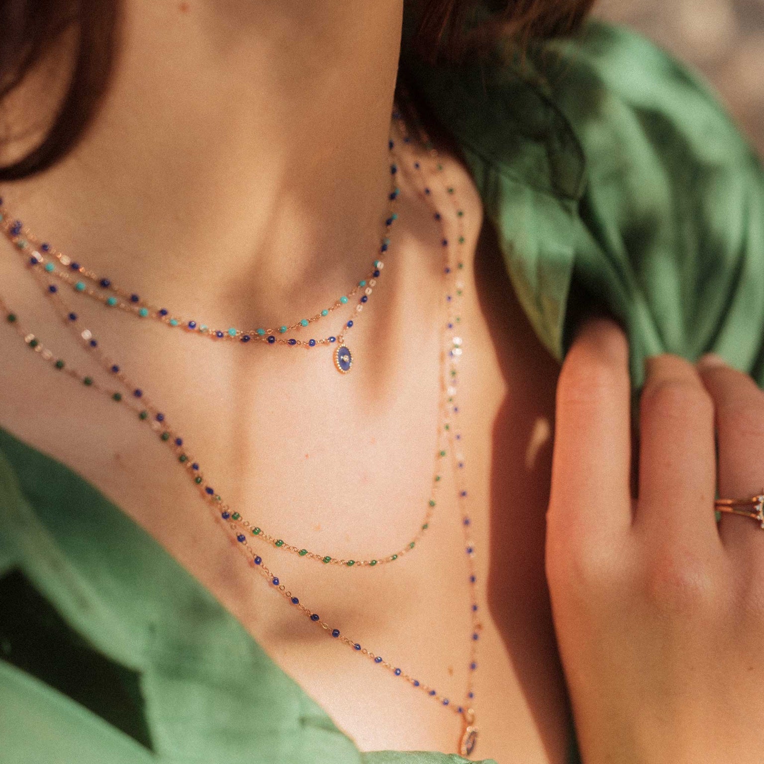 Eye Sparkle Diamond Necklace, Midnight, Rose Gold, 16.5 – Gigi Clozeau -  Jewelry