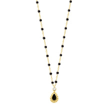 Gigi Clozeau - Black Mini Lucky Cashmere Necklace, Yellow Gold, 16.5"