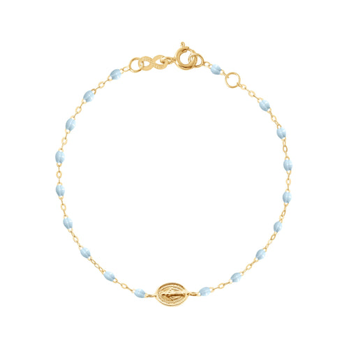 Gigi Clozeau - Child Madone Charm Classic Gigi Baby Blue bracelet, Yellow Gold, 5.9