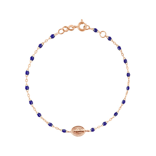 Gigi Clozeau - Child Madone Charm Classic Gigi Lapis bracelet, Rose Gold, 5.9