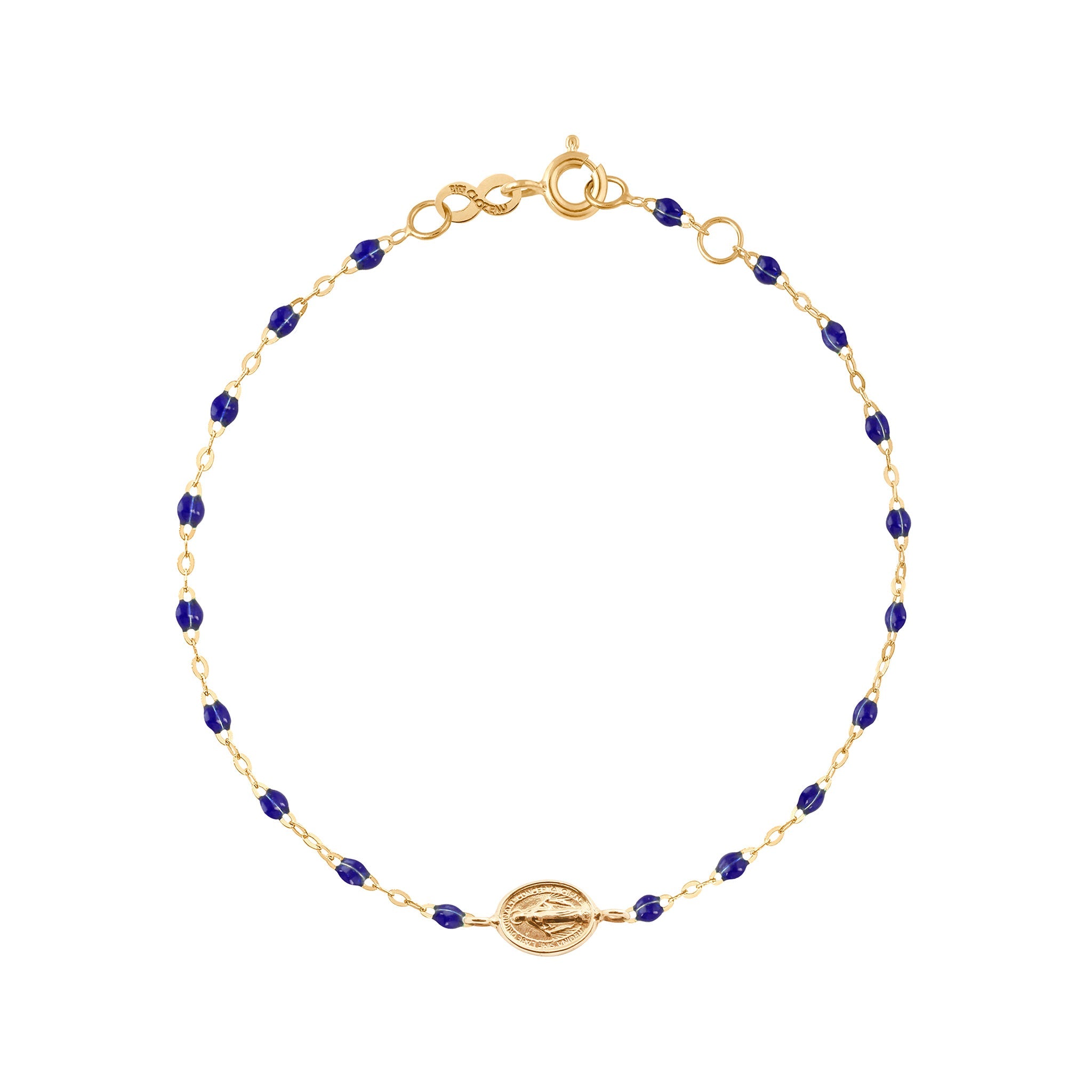 Gigi Clozeau - Child Madone Charm Classic Gigi Lapis bracelet, Yellow Gold, 5.9"