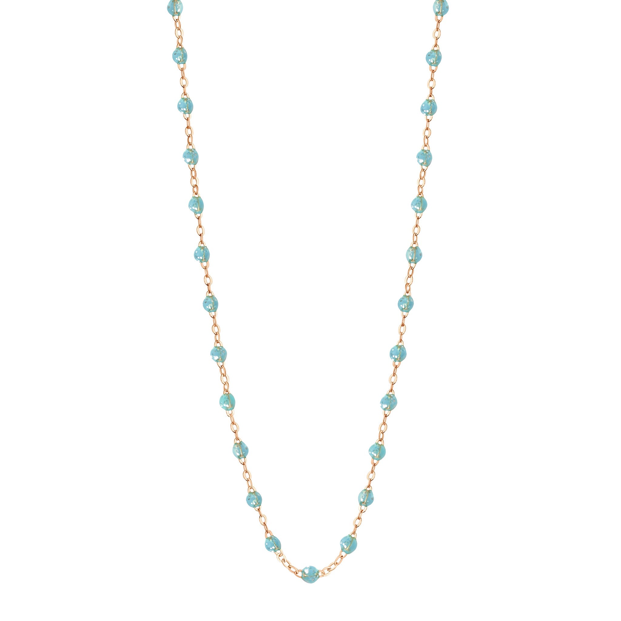 Gigi Clozeau - Classic Gigi Aqua necklace, Rose Gold, 17.7"