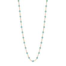 Gigi Clozeau - Classic Gigi Aqua necklace, Rose Gold, 17.7"