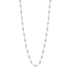 Gigi Clozeau - Classic Gigi Aqua necklace, Rose Gold, 17.7"