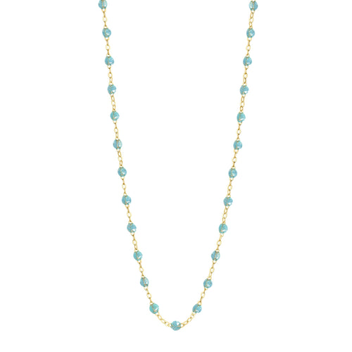 Gigi Clozeau - Classic Gigi Aqua necklace, Yellow Gold, 16.5