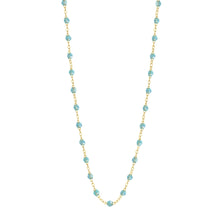 Gigi Clozeau - Classic Gigi Aqua necklace, Yellow Gold, 17.7"