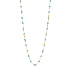 Gigi Clozeau - Classic Gigi Aqua necklace, Yellow Gold, 17.7"