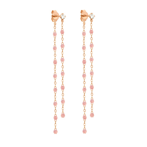 Gigi Clozeau - Classic Gigi dangling Blush diamond earrings, Rose Gold