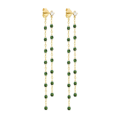 Gigi Clozeau - Classic Gigi dangling Scarab diamond earrings, Yellow Gold