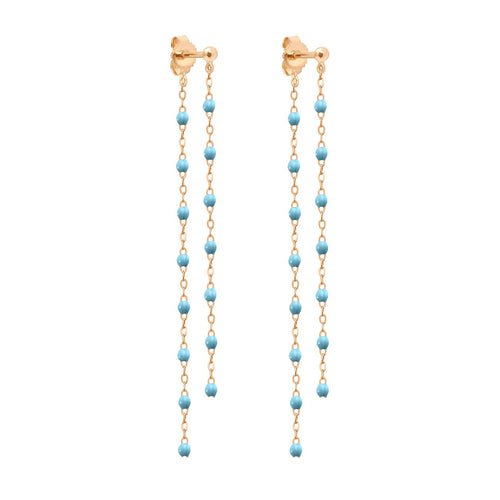 Gigi Clozeau - Classic Gigi dangling Turquoise earrings, Rose Gold