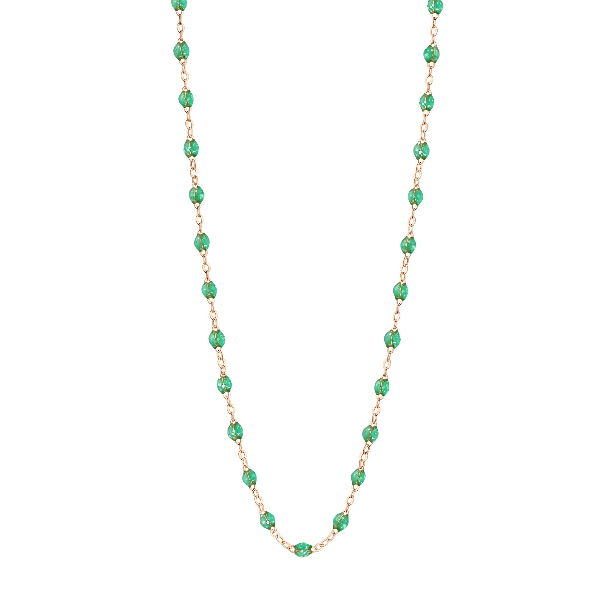 Gigi Clozeau - Classic Gigi Mint Necklace, Rose Gold, 16.5"